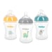 Ensemble de trois biberons pour nourrisson avec tétine physiologique, 240 mL